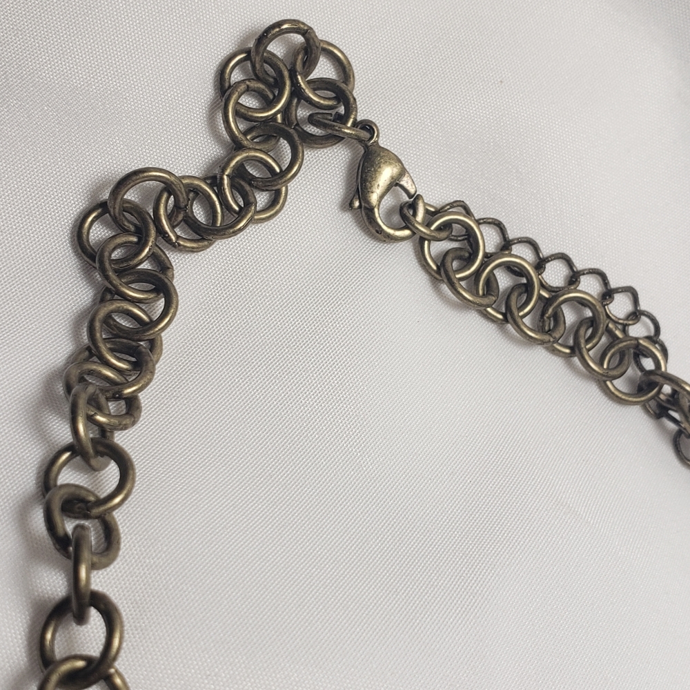 SALE!! Mixed Metal Statement Necklace - Picture 6 of 7